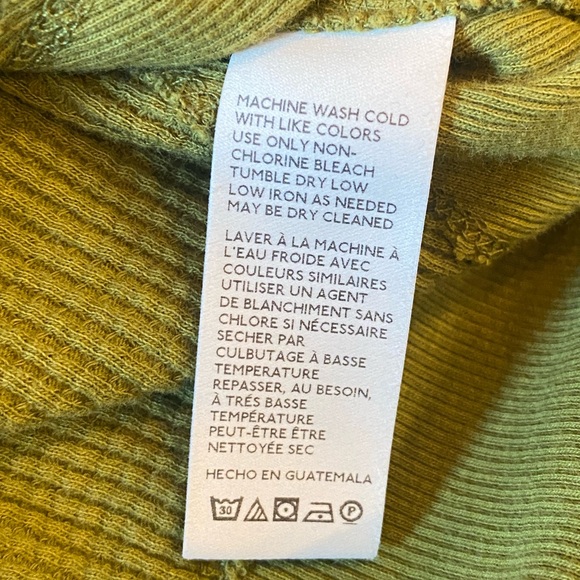 Free People Santa Clara Thermal‎ Top Ferngully Green V-neck Size Medium - Picture 7 of 7